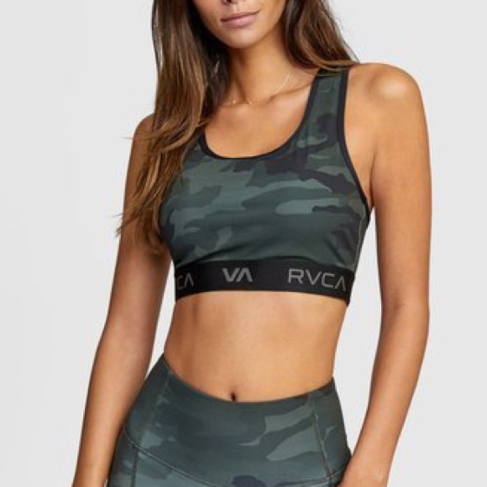 RVCA camo sports bra